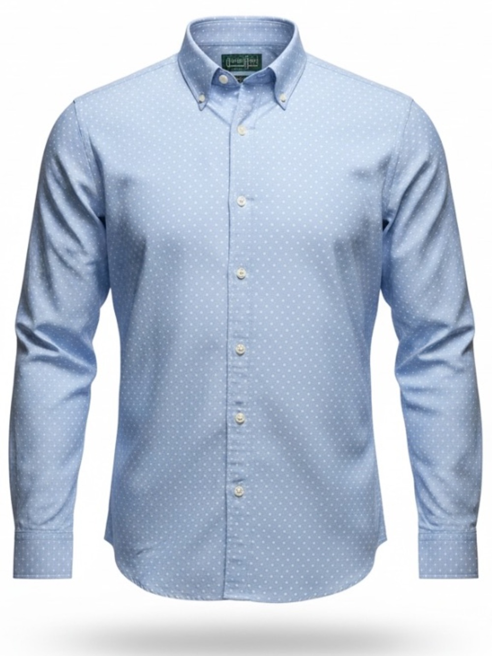 Gitman Bros. Polka Dot Oxford Button Down
Shirt in Blue Extra Large